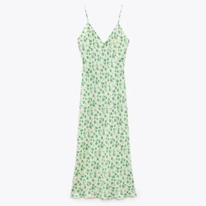Zara Mint Green Floral Maxi Dress